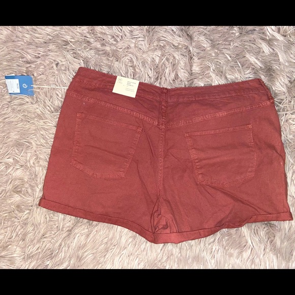 Coral Red front button Universal Thread Shorts - Picture 2 of 2